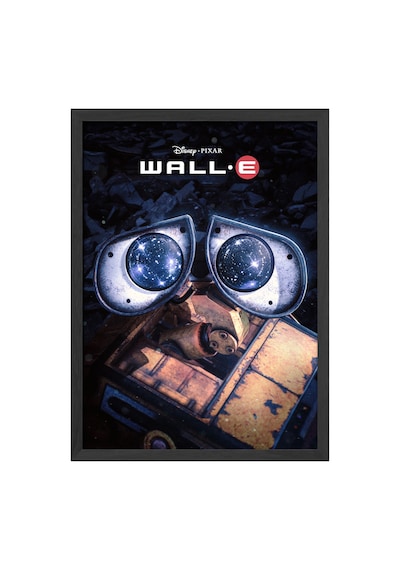 Wall E Siyah Ahşap Çerçeveli Poster, Dekoratif Film Duvar Tablosu