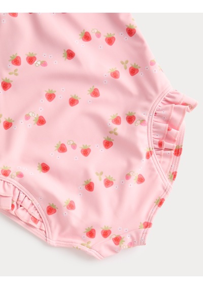 Marks & Spencer Çilek Desenli Mayo T78002029I Pembe