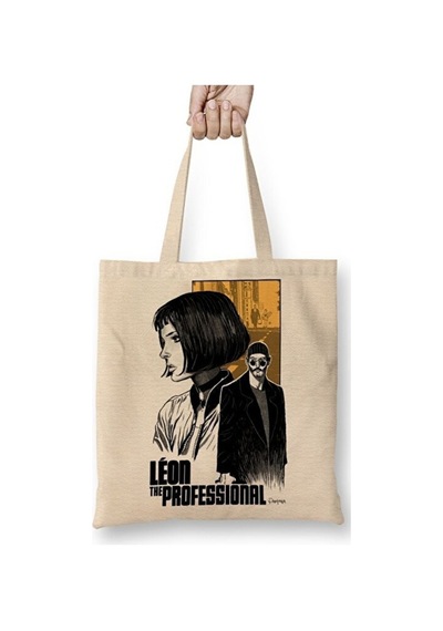 Toyaso Leon The Professional Bez Çanta Uzun Saplı Alışveriş Çantası Plaj Çantası Beyaz