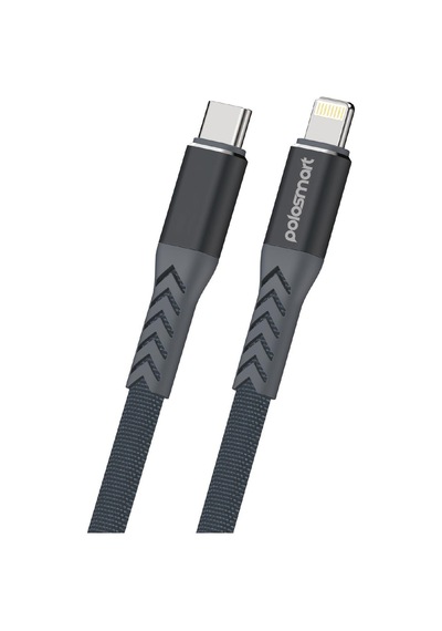 Polosmart PBS404 Type-C To Lightning 1.2 M Şarj Kablosu Siyah