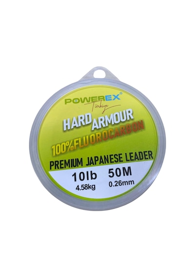 Powerex Hard Armour %100 Fluorocarbon 50 M Clear Leader Misina