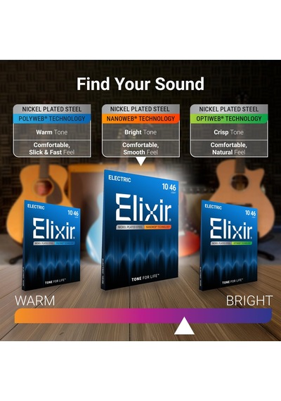Elixir 010-046 Nanoweb Elektro Gitar Teli 12052