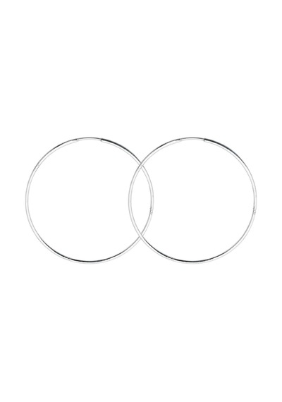 Oya Silver İnce Gümüş Halka Küpe 1.5mm-6x6cm