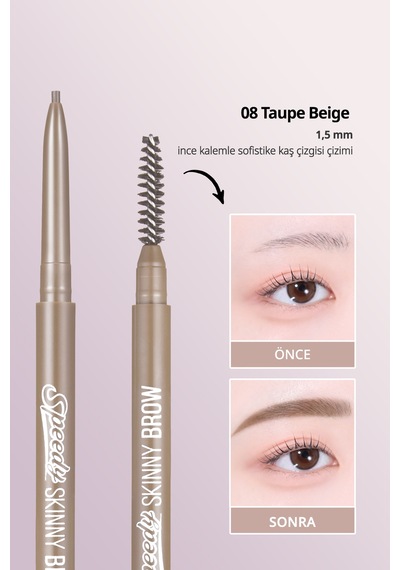 Peripera Speedy Skinny Brow 8 Taupe Beige