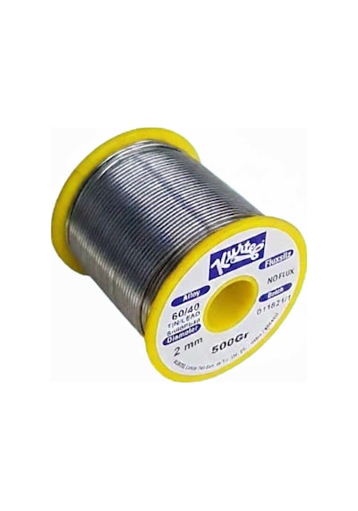 Kurtel Sn63/pb37 Vitray Lehim Teli Fluxsız 500 Gr. Makara 2 Mm
