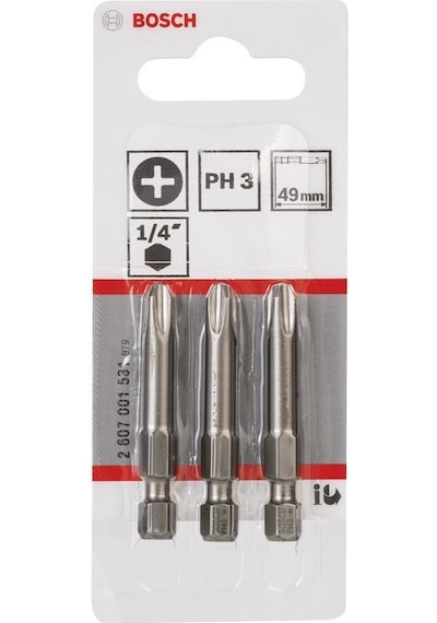 Bosch Extra Hard PH3x49 mm 3'lü - 2607001531