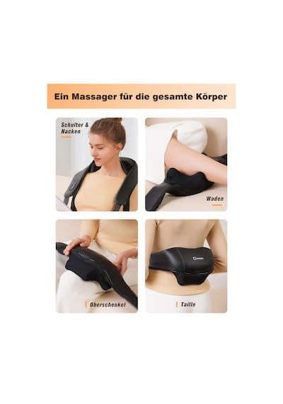 Knqze Shiatsu Masaj Aleti 4d, 2026 Isı İle Kablosuz Boyun Masajı Diğer