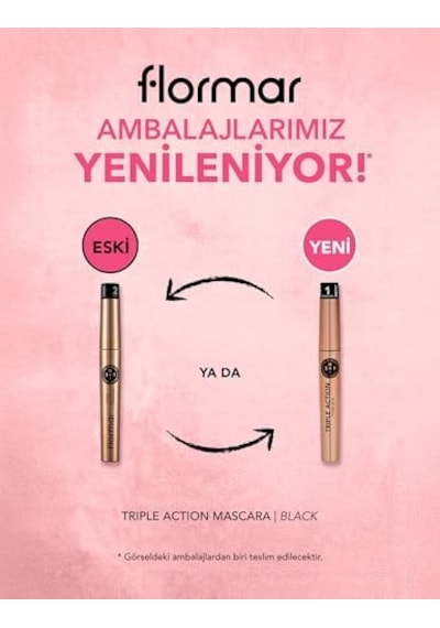 3 Kademeli Ayarlanabilir Maskara Siyah - Triple Action Mascara - 001-8690604275588 0