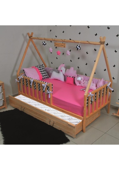Markaawm Markaawm Montessori Çocuk Yatak Yavrulu 90X190 Karyola Derya
