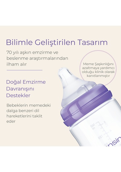 Lansınoh 60 Ml Biberon ve Naturalwave Biberon Emziği 0 Ay+