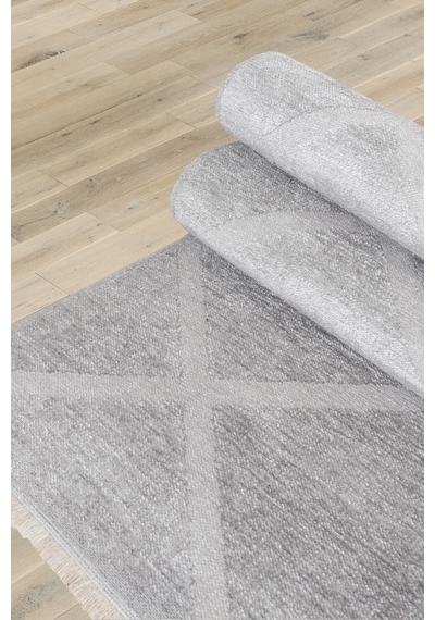 Rodney Vl Yıkanabilir Kaydırmaz Çift Taraf Pamuk Dokuma Beyaz Rix Premium Kalite Kilim A.gümüş