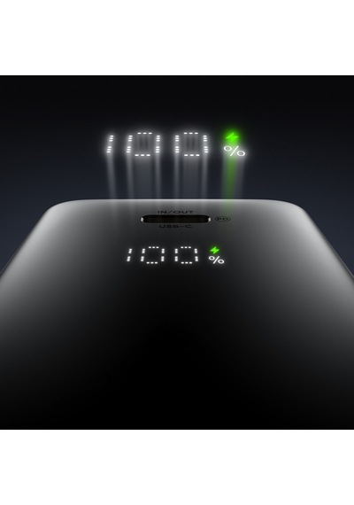 Mc-3181 10000mah 3-in-1 30w Dahili Kablolu Led Ekranlı Powerbank Uk/us/eu Gri