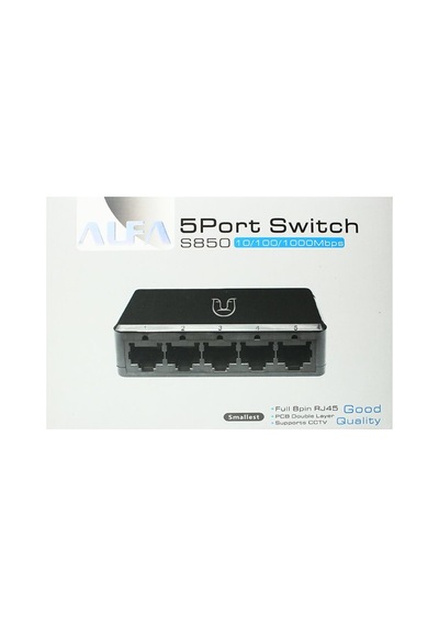 Alfa S850 5 Port 10/100/1000 Mbps Gigabit Masaüstü Ethernet Switch Ağ Çoklayıcı