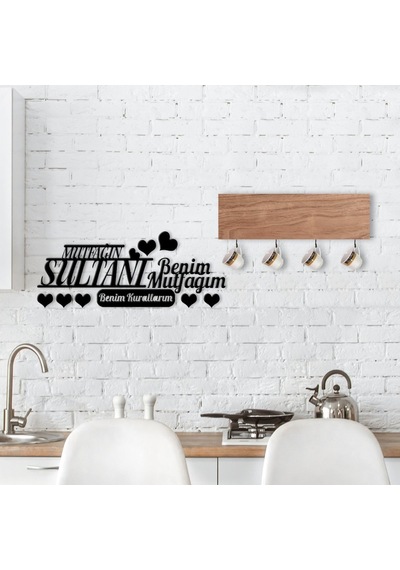 Bk Home Doğal Ahşap Dekoratif Fincan Askılığı Ve Mutfak Duvar Süs (489668039)