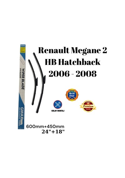 Renault Megane 2 Hb Hatchback 2006 2007 2008 Uyumlu Ön Cam Silecek Süpürgesi Seti 600+450mm