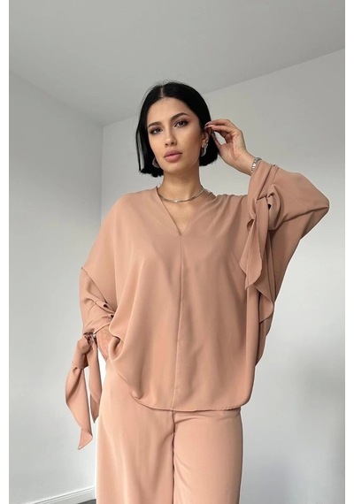 Defymoda Bej İkili Takım Bej