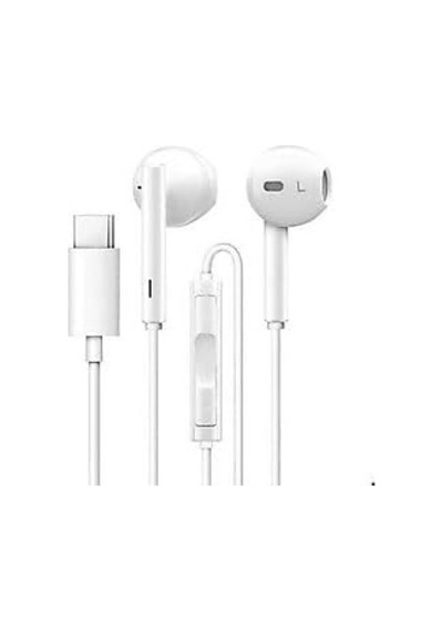 Type-c Mikrofonlu Kulaklık Stereo Earphone Kablolu Kulaklık Beyaz Kulakiçi Kulaklık Standart