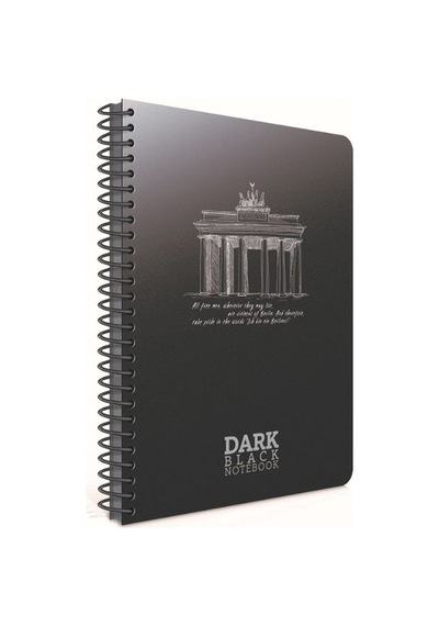 Dark Spiralli Plastik Kapak Defter 17x24 50 Yaprak Çizgisiz 2673 Gıpta Çok Renkli