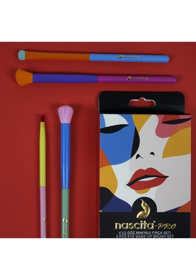 Nascita Secret Beauty 4 Lü Göz Makyaj Fırça Seti - 134