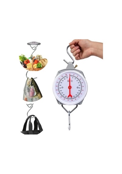 Bay 100 Kg Kapasiteli Askılı Terazi - Dayanıklı, Net Kadranlı, Çift Ölçü Birimli, Endüstriyel Ve Dış Mekan U