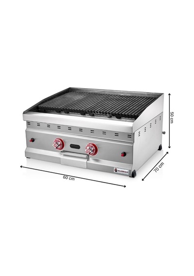 Silverinox Doğalgazlı Set Üstü Lavtaşlı Izgara 70 Cm Diğer