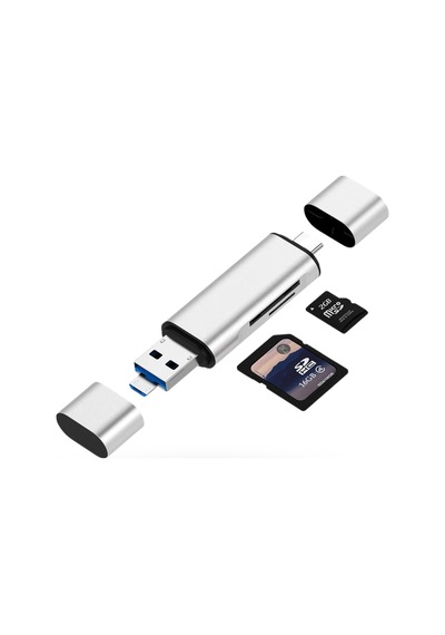 Büro Ev Ofis Cihazları İçin 3hub Usbc-usb Card Reader