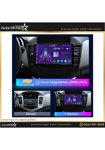 Chevrolet Cruze 2+32gb Kablosuz Carplay 2008-2015 Android 13 Nav
