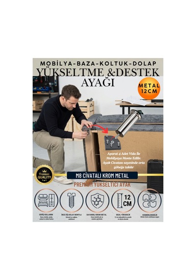2'li Set 1 Adet Ayak Ve Aparat 12 Cm M8 Vidalı Metal Krom Ayak Mobilya Ayağı Baza Ayağı Kanepe Ayağı Koltuk Ayağı Yatak Ayağı Yükseltme Ayağı Dolap Ayak Sehpa Sandık Ayakları Değişim Destek Ayağı Gümüş Gümüş 2'li Set 1 Adet Ayak Ve Aparat 12 Cm M8 Vidalı Metal Krom Ayak Mobilya Ayağı Baza Ayağı Kanepe Ayağı Koltuk Ayağı Yatak Ayağı Yükseltme Ayağı Dolap Ayak Sehpa Sandık Ayakları Değişim Destek Ayağı Gümüş Gümüş