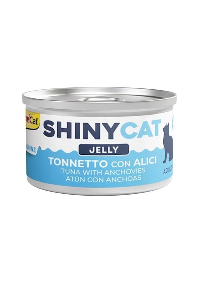 Gimcat Shinycat Sos İçinde Jelly Ançüezli Ton Balığı Yetişkin Kedi Konserve Maması 70 Gr