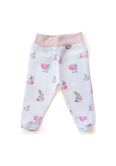 % 100 Pamuk Müslin Patikli Alt 3 Lü Set Bébé Lapin Rose Yndgnalt-1018