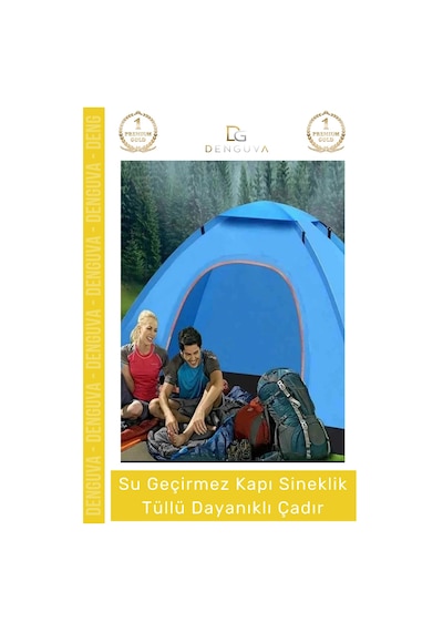 Kampçadırı Su Geçirmez Hafif Sineklikli Pratik Festival Tipi Kolay Kurulum 23 Kişilik Kamp Çadırı Çok Renkli