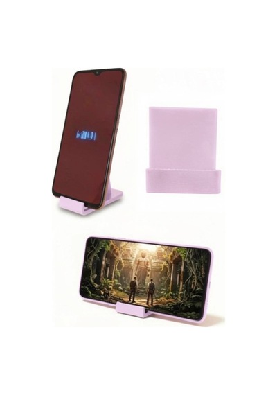 Pembe Mini Masa Üstü Cep Telefonu Tablet Tutucu Tutacağı Standı Us-t004k 4 4 4 4 Cm