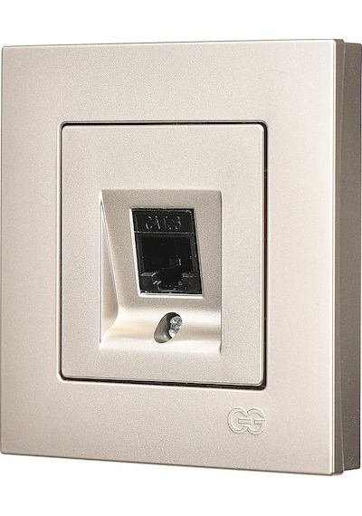 Günsan Eqona Metalik Bej Tekli Data Prizi (RJ45 Cat6)
