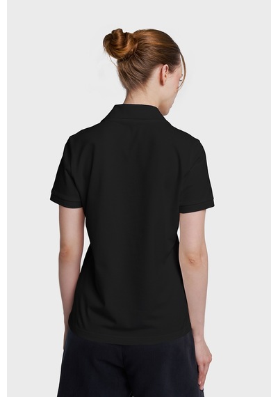 Lescon Kadın Kısa Kollu Polo Yaka T-shirt 26y-2108 Siyah
