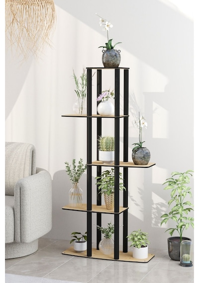Gardenya Çok Katlı Çiçeklik Saksılık Meşe Meşe