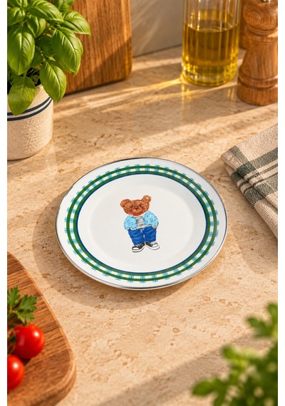 Bernardo Harmony Emaye Servis Tabağı 21 Cm Beyaz - Pembe