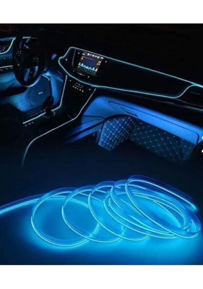 Trendlıfeoto Araç Içi Torpido Şerit Ledi Buz Bavi Ip Neon Led 2 Metre Ice Blue Genel