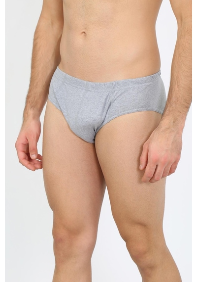 İbrahim Burak Etiler Collection Moda Çizgi Erkek Pamuk 3lü Gri Slip 40129
