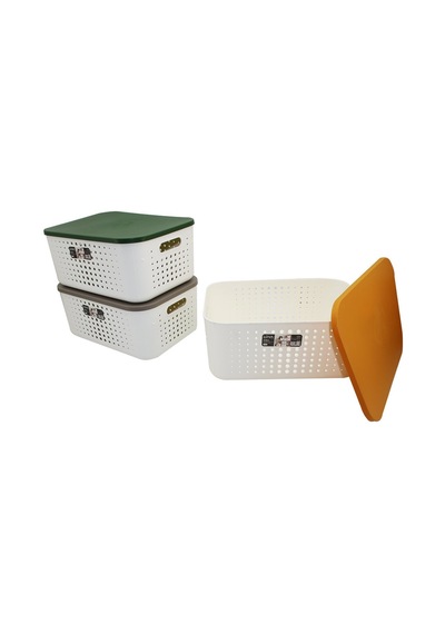 Lova Lv-361 Bubble Organizer Kulplu Kapaklı Kutu 13.4l 26.1x37.4x16.4cm- 12'li Paket Diğer
