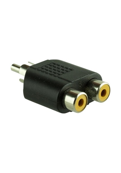 1 Rca Erkek 2 Rca Dişi Çevirici Jack Beyaz - Çok Renkli