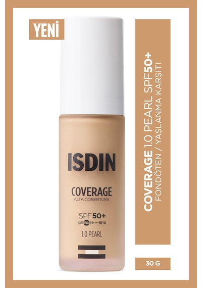 Isdın Coverage Spf 50+ Renkli Güneş Koruyucu Fondöten 30 G 1.0 Pearl