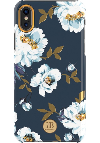 Kingxbar Apple Uyumlu iPhone Xs Max Çiçek Desenli Arka Koruma Kılıf - Şeffaf Şeffaf