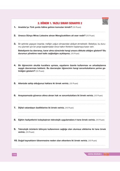 Süper Combo Sosyal Bilgiler 6. Sınıf Soru Bankası