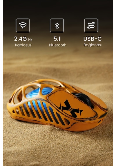 Gravastar Mercury Xpro Rgb 32k Dpı Optik Gaming Mouse+8k Dongle, Kablosuz, Magnezyum Alaşımlı, Progr Gsmercuryxpro