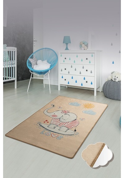 Lovely 100X160 Bej Çocuk Ve Bebek Halısı Bej