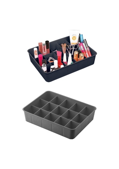15 Bölmeli Çekmece İçi Düzenleyici Kravat Çorap Takı Organizeri Plastik 32 X 23 Siyah Tr Diğer
