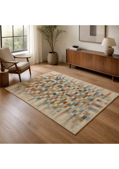 Kartela Halı Lina Halı Kaymaz Taban Makinede Yıkanabilir Halı - 100 X 150 Cm Çok Renkli