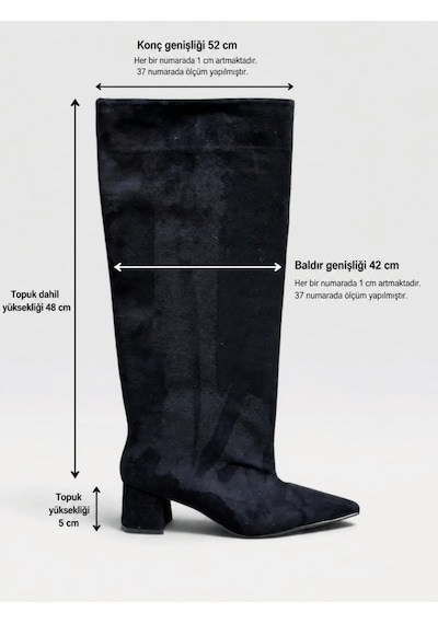 Erva'nın Butiği Siyah Kroko Losy Xl Geniş Konç Kalın Bacak 5 Cm Topuklu Çizme-6520