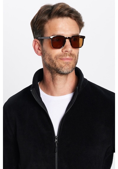 Tudors Unisex Siyah Anti-pilling Tüylenme Yapmayan Standart Fit Tam Fermuarlı Soğuk Geçirmez Polar Hırka-32472 Sİyah