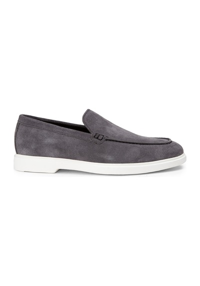 Deery Hakiki Süet Gri Erkek Loafer Ayakkabı - 01957mgrıe01 Gri